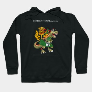 Clanosaurus Rex IRISHNATIONALsaurus  Irish National Ireland Family Tartan Hoodie